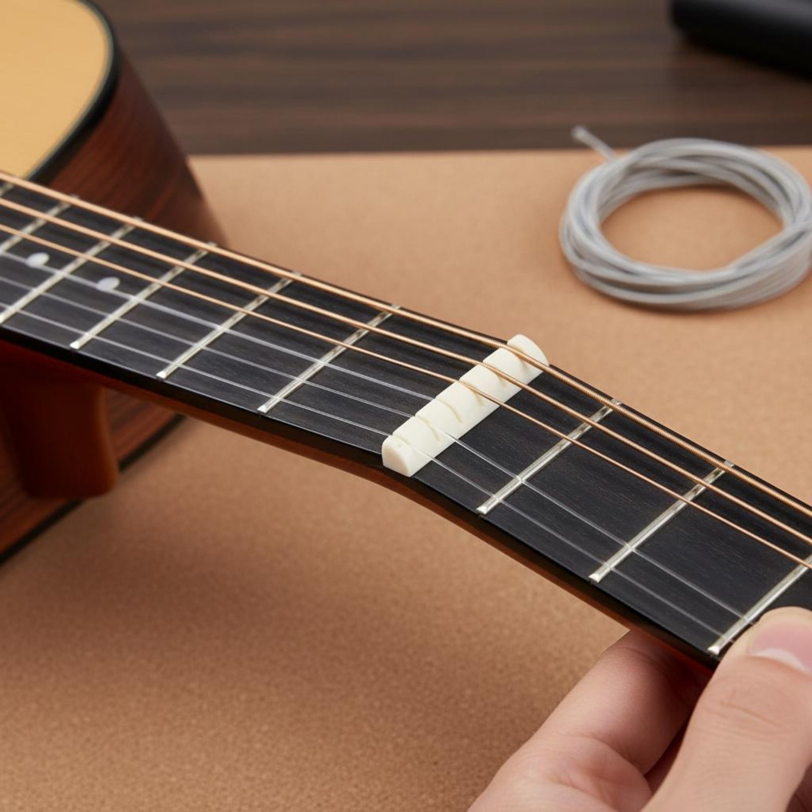 Musical Instrument Set - ชุดน็อตกีตาร์และอานกีตาร์ ติดตั้งง่าย อะไหล่เครื่องดนตรีสำหรับช่างทำกีตาร์
