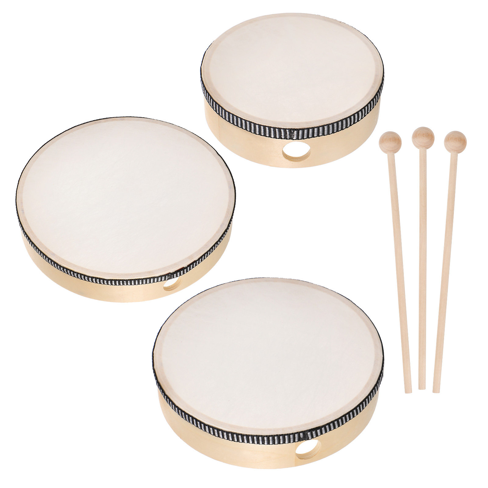 Musical Instrument Set - ชุดกลองมือสำหรับเด็กเล็ก 6 ชิ้น ขนาด 6 8