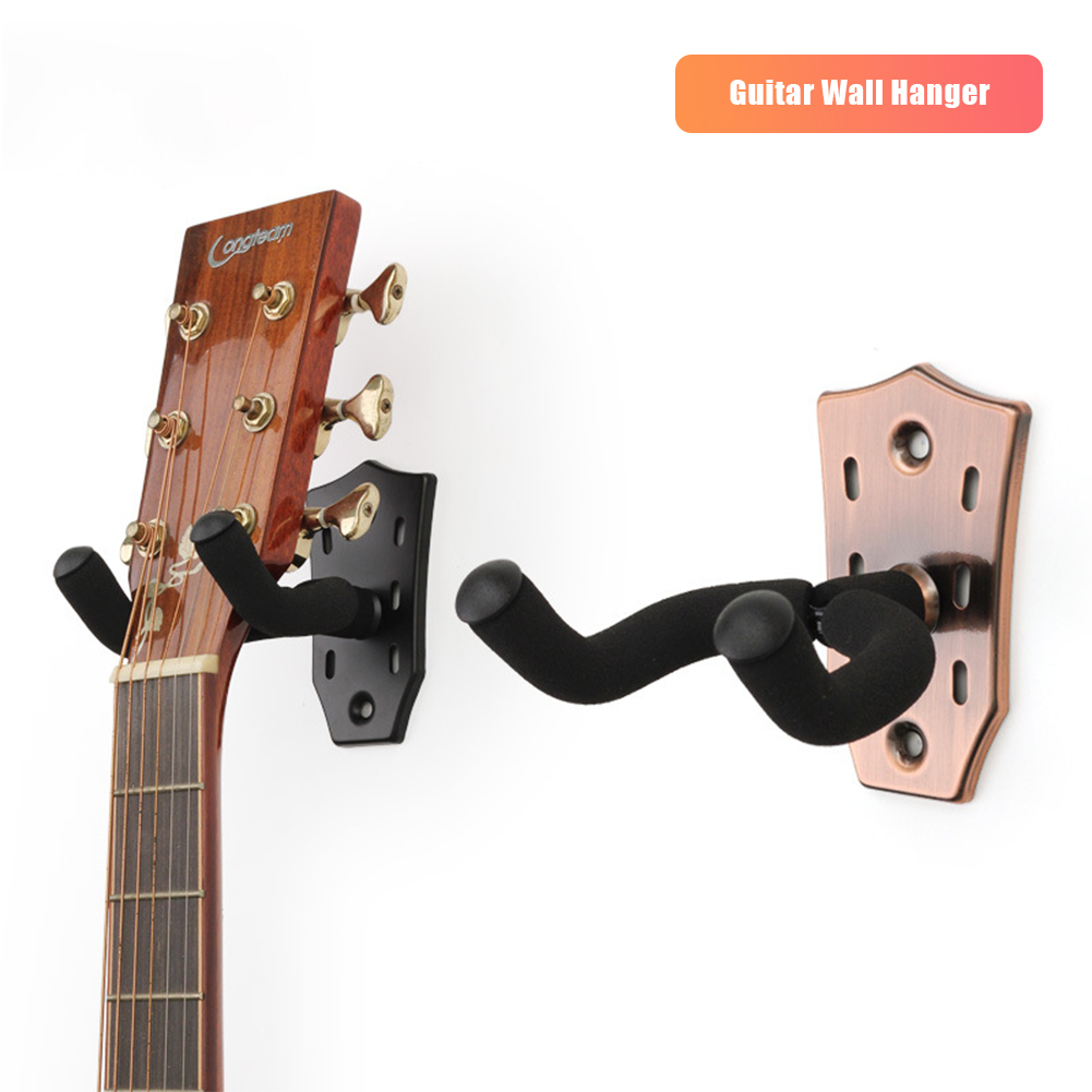 Musical Instrument In English - ตะขอแขวนกีตาร์ อูคูเลเล่ ตะขอโลหะสำหรับกีตาร์อะคูสติก ขาตั้งกันลื่น ติดผนัง เหมาะสำหรับกีตาร์