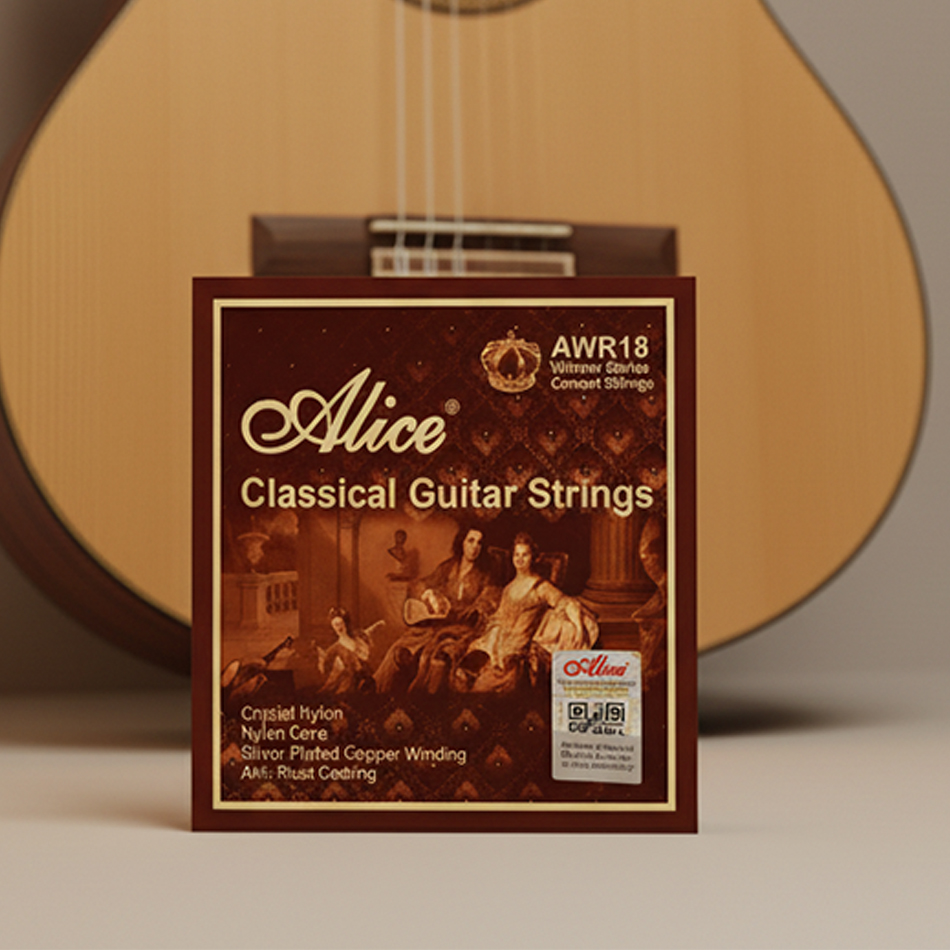 Classical Guitar Nylon - สายกีตาร์คลาสสิค Alice รุ่น AWR18 ไนลอนคริสตัล ชุบเงิน
