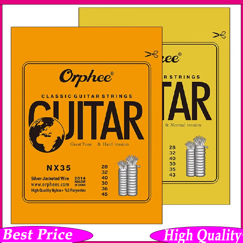 Classical Guitar Nylon - ออร์ฟี เอ็นเอ็กซ์ ซีรีส์สายกีตาร์คลาสสิก 6 ชิ้น/เซ็ต สายไนลอนเคลือบเงินสำหรับอุปกรณ์เสริมกีตาร์คลาสสิก