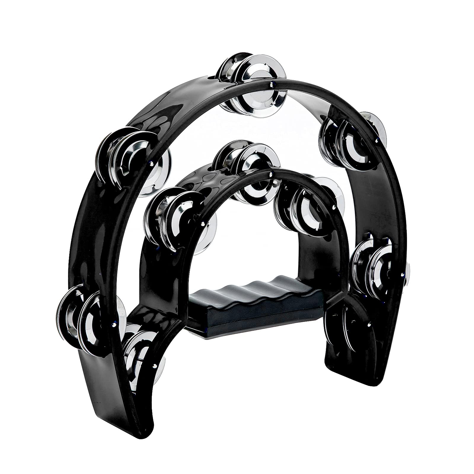 Musical Instrument With Hand - กลองคู่แถวโลหะ Jingles มือถือ Percussion Half-Moon กลองเครื่องดนตรีของขวัญสําหรับเด็ก,ผู้ใหญ่,ปาร์ตี้