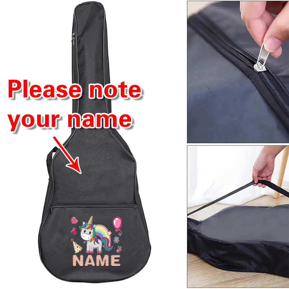 Musical Instrument And Names - กระเป๋าใส่กีตาร์แบบกำหนดเองได้ ขนาด 36-41 นิ้ว กันน้ำ บุผ้าฝ้ายอย่างดี