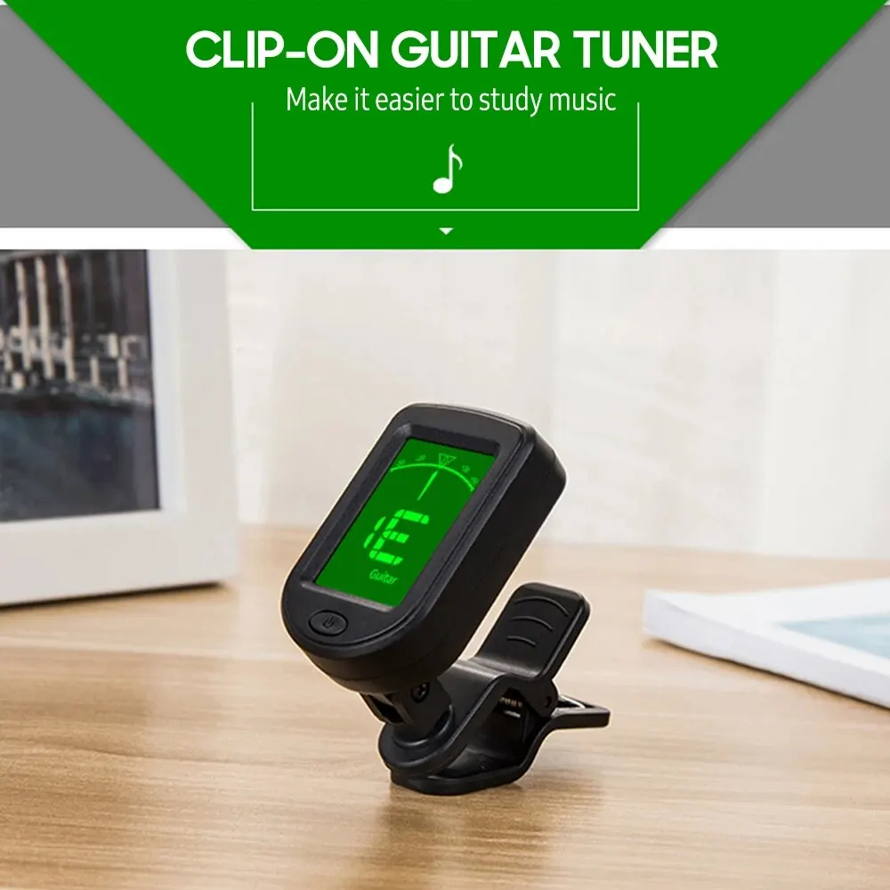 Musical Instrument In English - T-02 จูนเนอร์กีตาร์ Clip-on Chromatic Digital Tuner