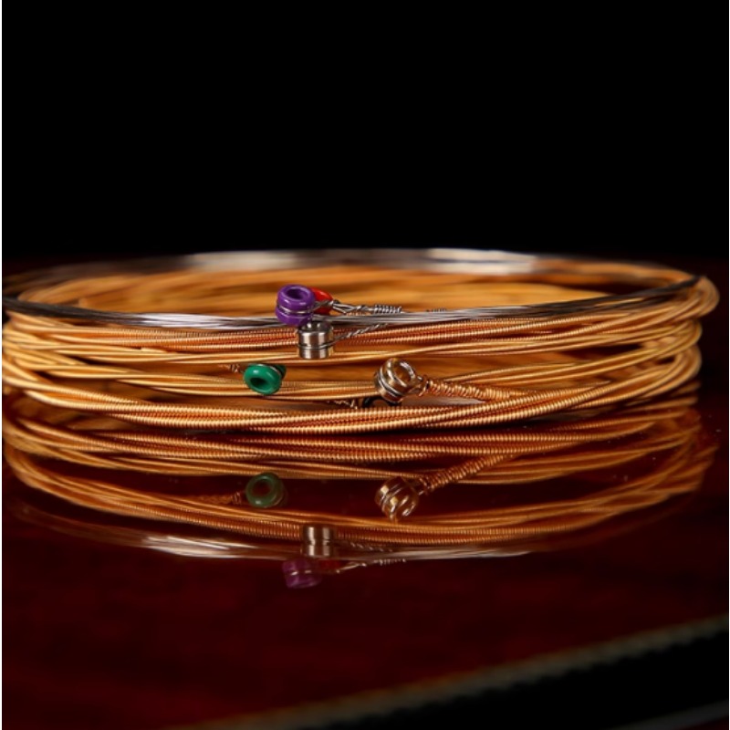 Musical Instrument Set - ชุดสายกีตาร์อะคูสติกไม้ สายที่สอง สำหรับกีตาร์โฟล์ค ชุด 5 ชิ้น