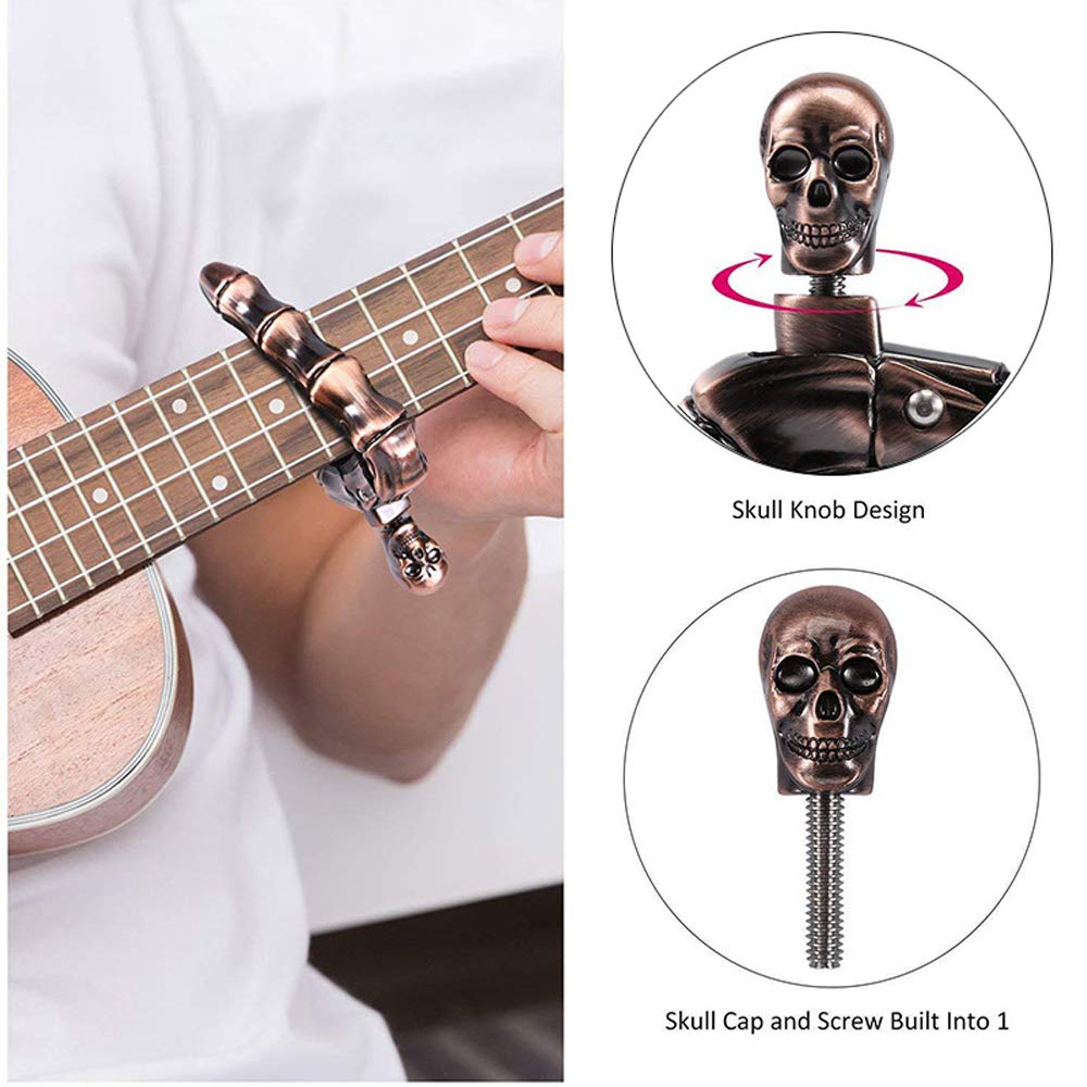 คาโป้กีตาร์รูปหัวกะโหลกสำหรับก - Musical Instrument In English บทวิจารณ์และราคา