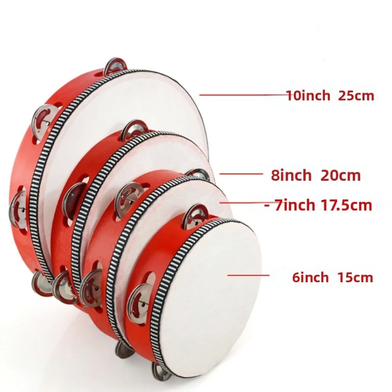 กลองแทมบูรีนไม้ขนาด 4/6/8/10 น - Musical Instrument With Hand บทวิจารณ์และราคา