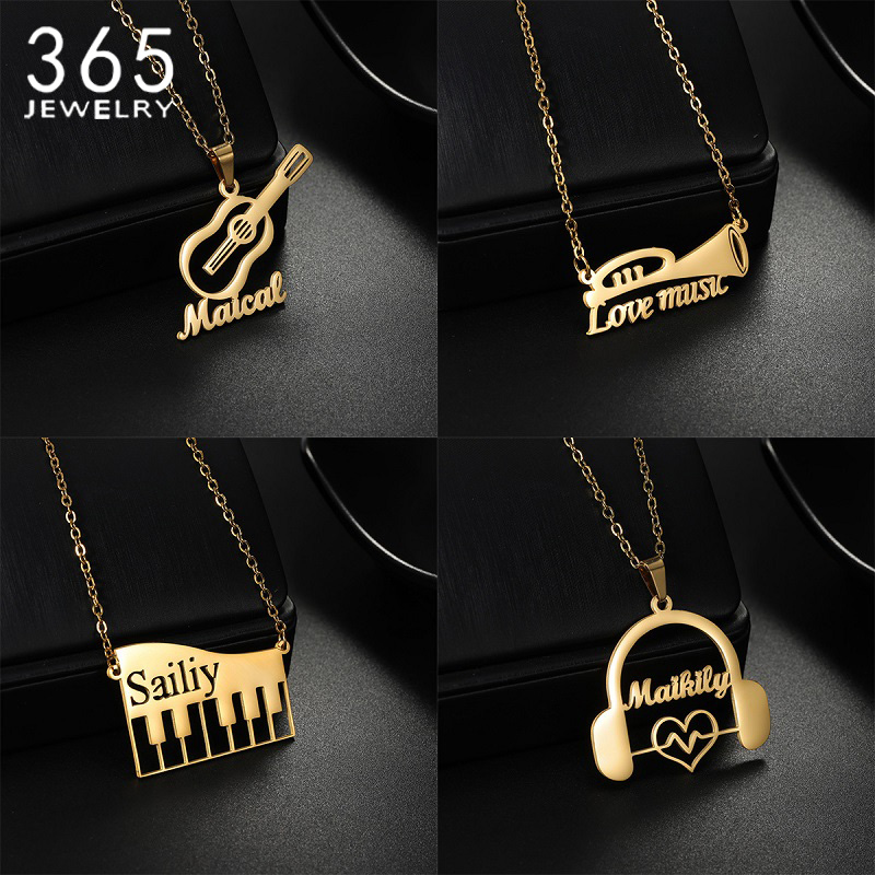 สร้อยคอจี้เครื่องดนตรีแบบกำหนด - Musical Instrument And Names บทวิจารณ์และราคา