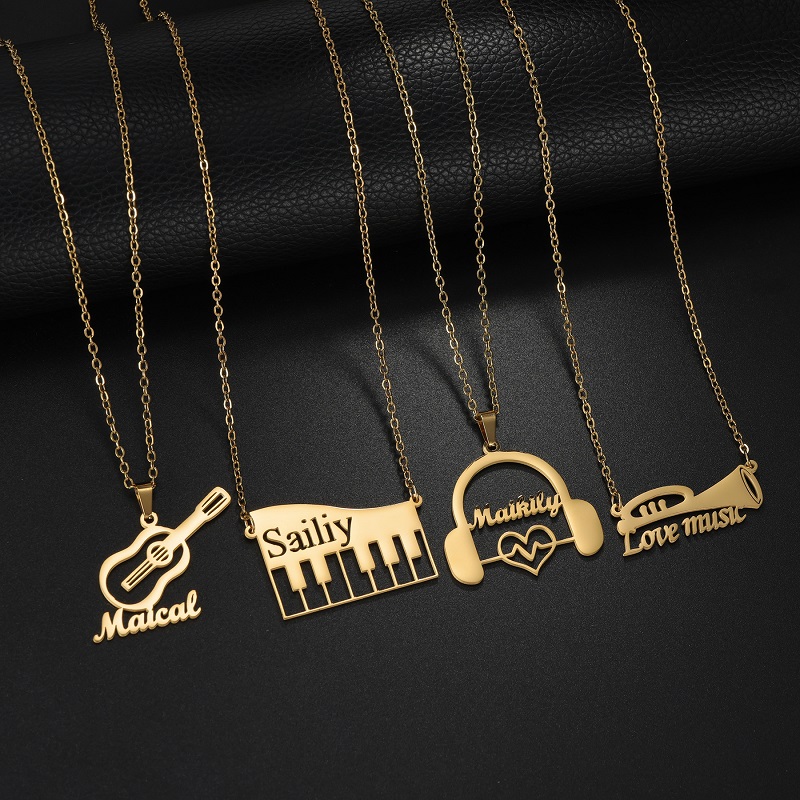 สร้อยคอจี้เครื่องดนตรีแบบกำหนด - Musical Instrument And Names บทวิจารณ์และราคา